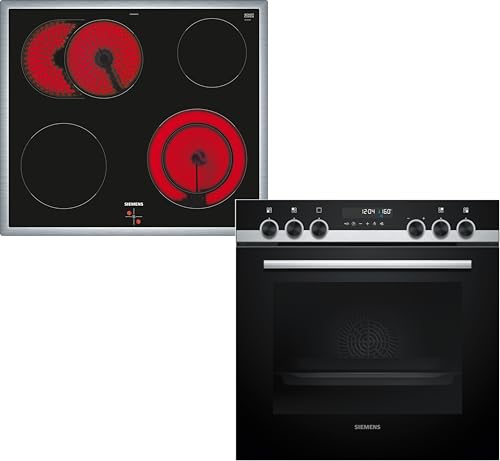 Siemens PQ521KA11, Einbauherd-Set, Bestehend aus HE578GBS3 Herd, 60 x 60 cm, Made in Germany, 3D Heißluft, Hydrolyse & EA64RGNA1E Elektrokochfeld, Bräterzone, powerBoost, Edelstahl Rahmen Siemens PQ521KA11, Einbauherd-Set, Bestehend aus HE578GBS3 Herd, 60 x 60 cm, Made in Germany, 3D Heißluft, Hydrolyse & EA64RGNA1E Elektrokochfeld, Bräterzone, powerBoost, Edelstahl Rahmen von SIEMENS