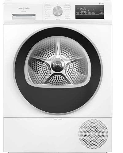 Siemens WT45HV0EM, iQ300, Wärmepumpen-Trockner, 8 kg, autoDry, super40-Programm, 63 dB, Touch LED-Display, softDry, Outdoor-Programm, easyClean-Filter, Kindersicherung, Weiß von SIEMENS
