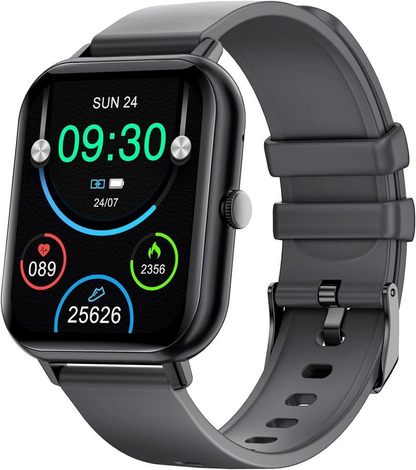 SIEMORL Damen Herren,2023 Neueste Bluetooth Anruf Activity Tracker Smartwatch (1.83 Zoll, Android iOS), mit Herzfrequenz Schlaf Monitor Schrittzähler15 IP68 Wasserdicht von SIEMORL