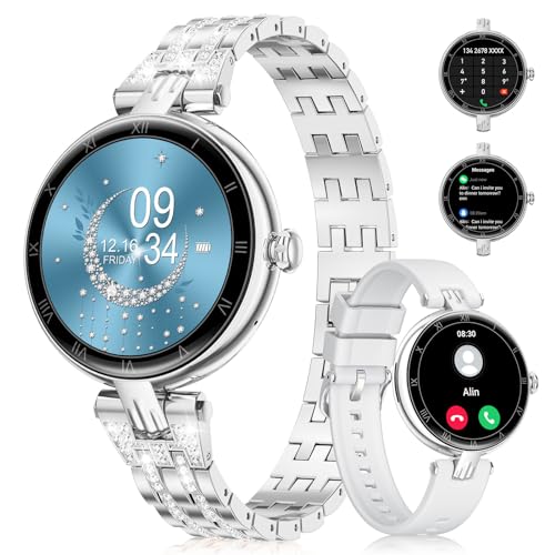 SIEMORL Smartwatch Damen mit Bluetooth Anrufe,1,19" Fitnessuhr Armbanduhr mit Pulsmesser,Schlafmonitor,Schrittzähler, SpO2,Sportuhr,IP67 Wasserdicht Smart Watch für iOS Android von SIEMORL