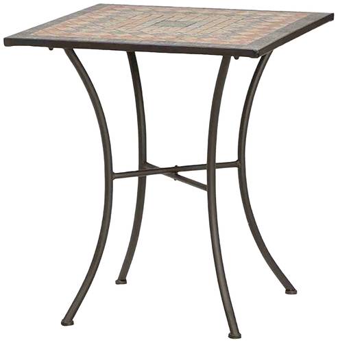 Siena Garden 380819 Prato Tisch 64x64x71cm Gestell Stahl matt-schwarz, Tischplatte Keramik mehrfarbi von SIENA GARDEN
