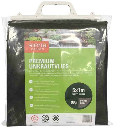 Siena Garden 520036 Premium Unkrautvlies, Maße: 1x5m Beutel, 90g PE/PP, dunkelgrau 5m² Siena Garden 520036 Premium Unkrautvlies, Maße: 1x5m Beutel, 90g PE/PP, dunkelgrau 5m² von SIENA GARDEN