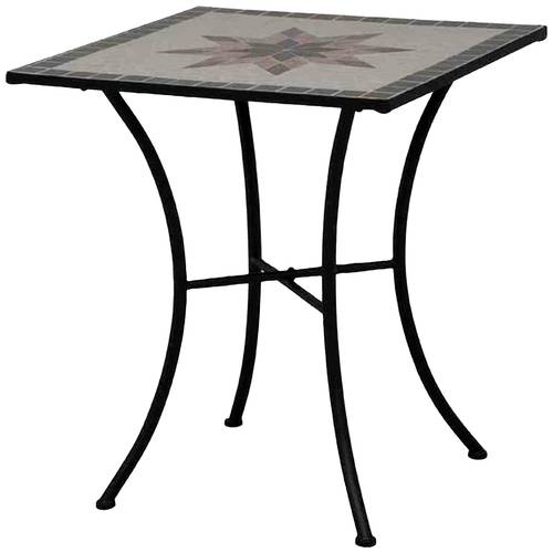 Siena Garden 875352 Stella Tisch 64x64x71cm Gestell Stahl matt-schwarz, Tischplatte Keramik mehrfarb von SIENA GARDEN