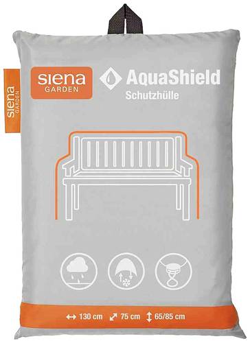 Siena Garden D41162 AquaShield Bankhülle 2er 130x75xH65/85cm hellgrau, 100% Polyester von SIENA GARDEN