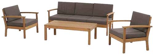Siena Garden J04021 Tavira Lounge 4-teilig teaklook Eukalyptus FSC 100%, inkl. Kissen Siena Garden J04021 Tavira Lounge 4-teilig teaklook Eukalyptus FSC 100%, inkl. Kissen von SIENA GARDEN