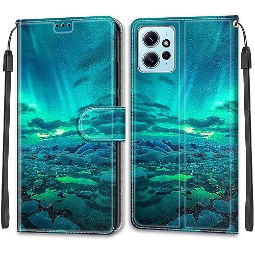 Handyhülle für Xiaomi Redmi Note 12 4G (Nicht für 5G) Hülle Wallet Leder Kartenfach Magnet staubdicht Handytasche Klapphülle Case Cover Kompatibel mit Xiaomi Redmi Note 12 4G - PU Leder Schutzhülle von SIENIANLINE