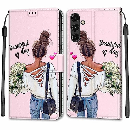 SIENIANLINE Handyhülle für Samsung Galaxy A14 4G / Samsung Galaxy A14 5G, mit [Magnetverschluss] [Kartenfach] Klappbar Flip Leder Wallet Case kompatibel Samsung Galaxy A14 4G / Galaxy A14 5G Hülle von SIENIANLINE