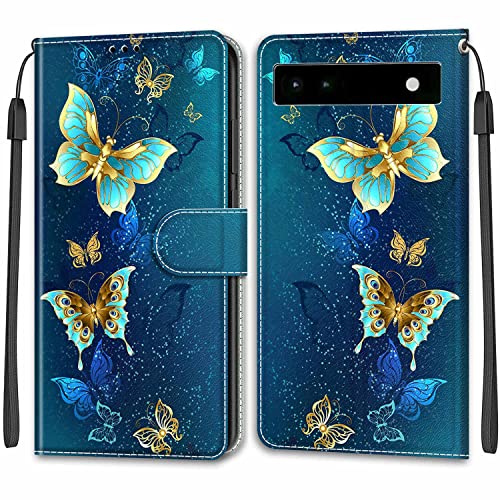 für Google Pixel 6A Hülle PU Leder Handyhülle Lederhülle Klapphülle Kartenfach Flip Cover für Pixel 6A Handy hülle Leather Wallet Phone Case von SIENIANLINE