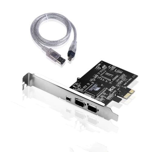 S SIENOC Desktop PCI-E Expresskarte Express Card FireWire PCI Express Schnittstellenkarte 1394a IEEE1394 Controller Erweiterungskarte mit 4 zu 6-Pin Kabel von SIENOC