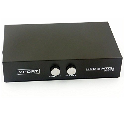 SIENOC 2 Port Fach USB 2.0 Sharing Switch Umschalter Schaltkasten Switch Box Hub für PC Computer Scanner Drucker OVP (2 Port Switch) von SIENOC
