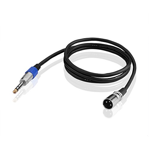 SIENOC 30cm Mikrofon Stecker Kabel 3pin XLR Y Splitter Kabel Adapter (6.5MM zu 3Pin XLR, Schwarz) von SIENOC