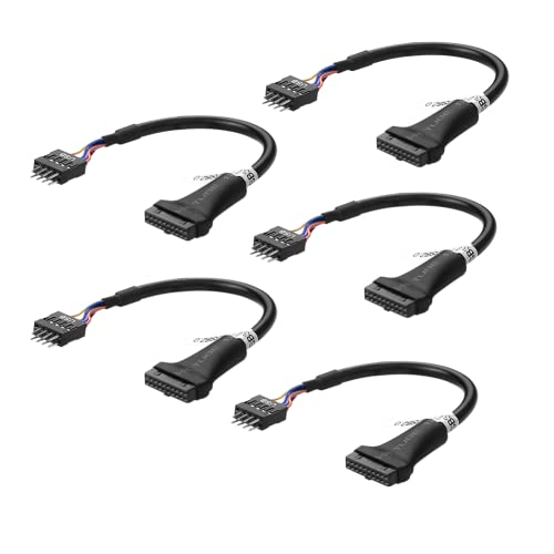 SIENOC 5 Stück USB 3.0 20-Pin Buchse zu dem auf USB 2.0 Motherboard 9-pin Stecker Kabel Adapter SIENOC 5 Stück USB 3.0 20-Pin Buchse zu dem auf USB 2.0 Motherboard 9-pin Stecker Kabel Adapter von SIENOC