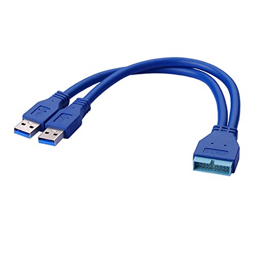 SIENOC S 2 Port USB 3.0 A Stecker zu 20 Pin Stecker Header Motherboard Verlängerung Adapter Kabel von SIENOC