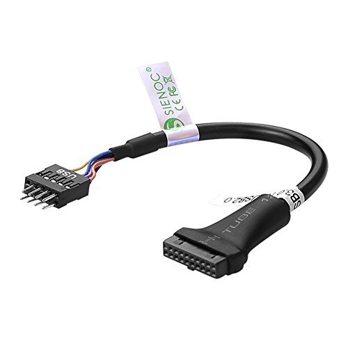 SIENOC USB 3.0 20-Pin Buchse zu dem auf USB 2.0 Motherboard 9-pin Stecker Kabel Adapter von SIENOC