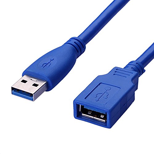 SIENOC USB 3.0 Anschluß VERLÄNGERUNG s Kabel BLAU Stecker A Buchse (1.5M, 1 x Blau) von SIENOC