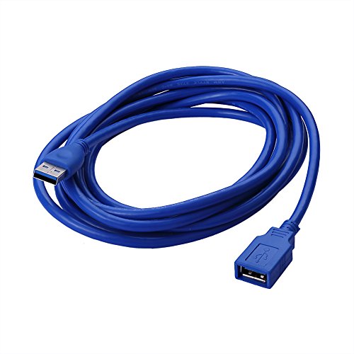 SIENOC USB 3.0 Anschluß VERLÄNGERUNG s Kabel BLAU Stecker A Buchse (5M, 1 x Blau) von SIENOC