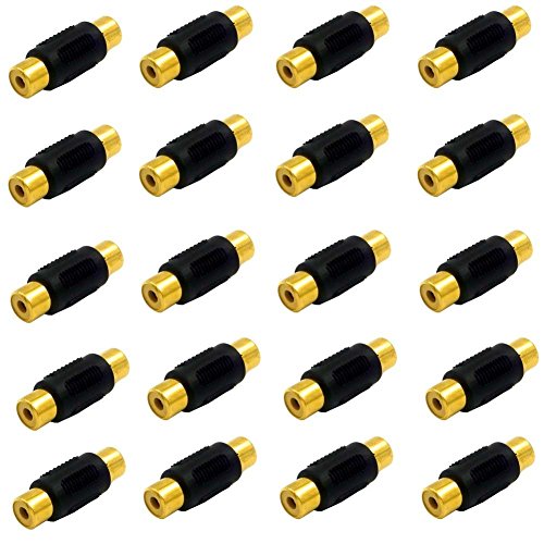 Sienoc 20 Stück Chinch Cinch Cynch RCA Adapter Verbindung Verbindungsstück Kupplung Buchse weiblich Sienoc 20 Stück Chinch Cinch Cynch RCA Adapter Verbindung Verbindungsstück Kupplung Buchse weiblich von SIENOC