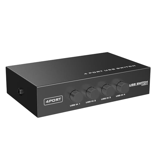 Sienoc 4 Port Fach USB 2.0 Sharing Switch Umschalter Schaltkasten Switch Box Hub für PC Computer Scanner Drucker OVP von SIENOC