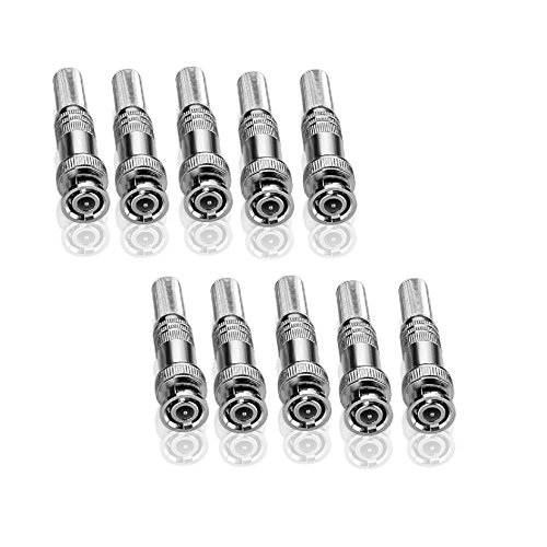 Sienoc BNC Stecker Schraubstecker für Videoüberwachungskabel Überwachungskamerakabel 10 Stück von SIENOC