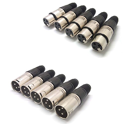 Sienoc XLR 3 Pin Female Mikrofon Lötanschluss Buchse Mikrofon XLR SCHWARZ Mikrofon XLR SCHWARZ (10) von SIENOC