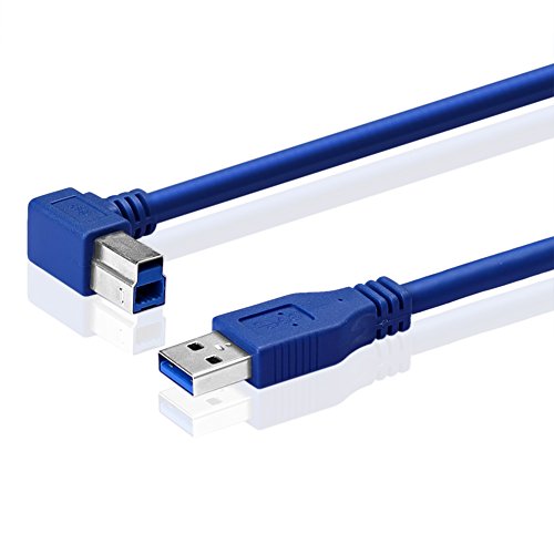 USB-3.0-Kabel USB-A-auf-USB-B USB 3.0 Typ A Stecker auf B Stecker 90 ° abgewinkelt Kabel 60cm von SIENOC