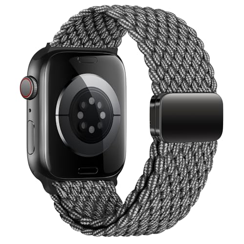 Geflochten Armband Kompatibel mit Apple Watch Armband 40mm 38mm 41mm für Damen Herren, Elastisch Nylon Armbänder mit Magnetisch Verschluss für iWatch Ultra SE Series 9 8 7 6 5 4 3 2 1 von SIERVOS