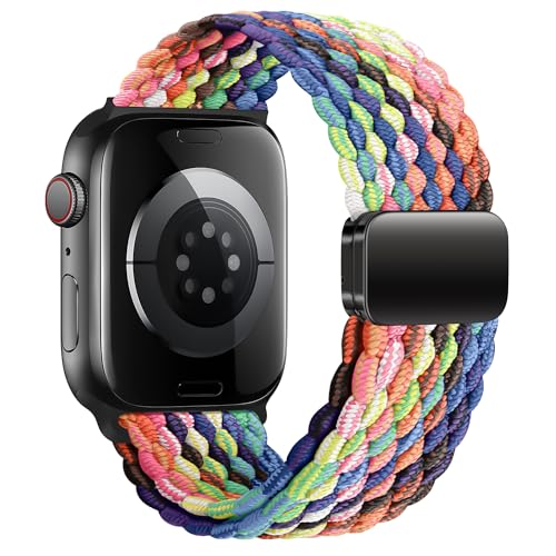 Geflochten Armband Kompatibel mit Apple Watch Armband 40mm 42mm 38mm 41mm für Damen Herren, Elastisch Nylon Armbänder mit Magnetisch für iWatch Ultra 2 SE Series 10 9 8 7 6 5 4 3 2 1 Geflochten Armband Kompatibel mit Apple Watch Armband 40mm 42mm 38mm 41mm für Damen Herren, Elastisch Nylon Armbänder mit Magnetisch für iWatch Ultra 2 SE Series 10 9 8 7 6 5 4 3 2 1 von SIERVOS