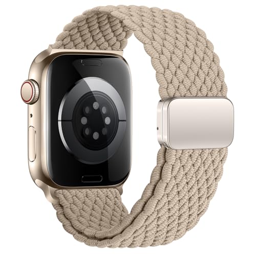 Geflochten Armband Kompatibel mit Apple Watch Armband 40mm 42mm 38mm 41mm für Damen Herren, Elastisch Nylon Armbänder mit Magnetisch für iWatch Ultra 2 SE Series 10 9 8 7 6 5 4 3 2 1 Geflochten Armband Kompatibel mit Apple Watch Armband 40mm 42mm 38mm 41mm für Damen Herren, Elastisch Nylon Armbänder mit Magnetisch für iWatch Ultra 2 SE Series 10 9 8 7 6 5 4 3 2 1 von SIERVOS