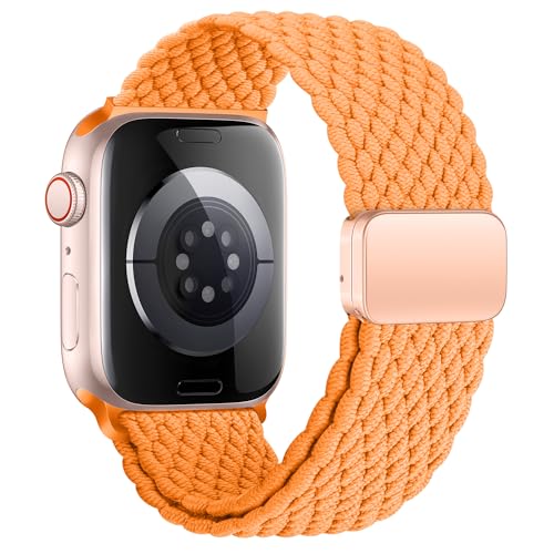 Geflochten Armband Kompatibel mit Apple Watch Armband 44mm 42mm 45mm 49mm für Damen Herren, Elastisch Nylon Armbänder mit Magnetisch Verschluss für iWatch Ultra SE Series 9 8 7 6 5 4 3 2 1 von SIERVOS