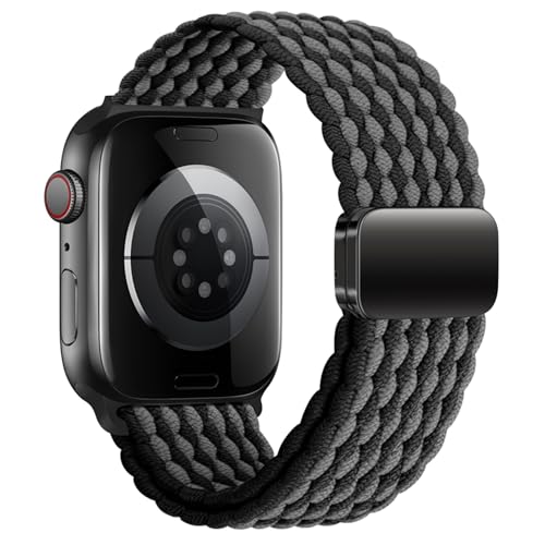 Geflochten Armband Kompatibel mit Apple Watch Armband 44mm 45mm 46mm 49mm 42mm für Damen Herren, Elastisch Nylon Armbänder mit Magnetisch für iWatch Ultra 2 SE Series 10 9 8 7 6 5 4 3 2 1 Geflochten Armband Kompatibel mit Apple Watch Armband 44mm 45mm 46mm 49mm 42mm für Damen Herren, Elastisch Nylon Armbänder mit Magnetisch für iWatch Ultra 2 SE Series 10 9 8 7 6 5 4 3 2 1 von SIERVOS