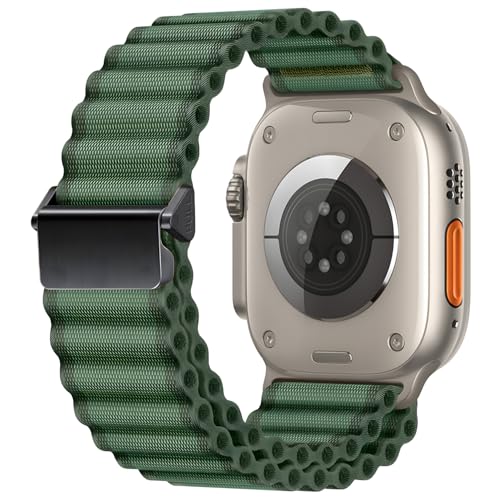 Nylon Armband Kompatibel mit Apple Watch Armband 40mm 38mm 41mm 42mm für Damen Herren, Sport Loop Stoff Armbänder für iWatch Ultra 2 SE Series 10 9 8 7 6 5 4 3 2 1 von SIERVOS