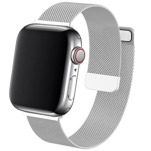 SIERVOS Armband Kompatible mit Watch Armband 38mm 42mm 40mm 44mm 41mm 45mm, Metall Edelstahl mit Magnet Ersatzarmband Kompatible mit iWatch Series SE/7/6/5/4/3/2/1 von SIERVOS