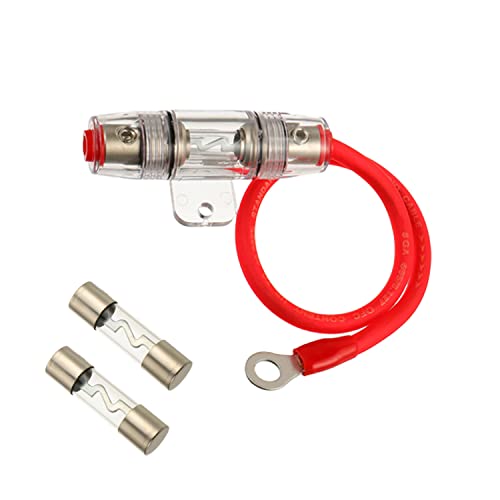 SIGANDG 60A AGU Sicherungshalter mit 8 Gauge AWG 1ft Stromkabel - 99,9% Sauerstofffreies Kupfer von SIGANDG
