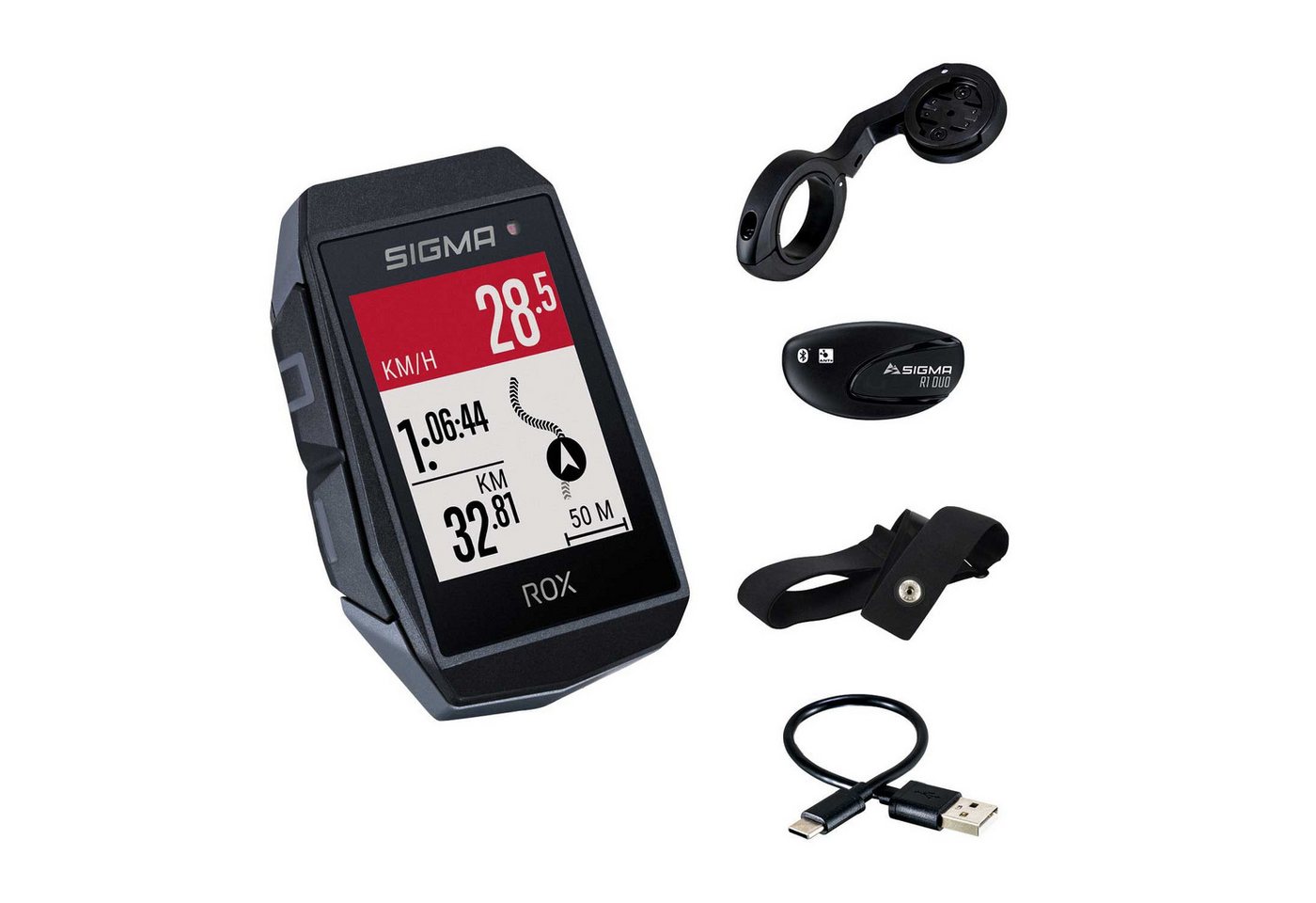SIGMA SPORT Fahrradcomputer ROX 11.1 Evo GPS HR Set SIGMA SPORT Fahrradcomputer ROX 11.1 Evo GPS HR Set von SIGMA SPORT