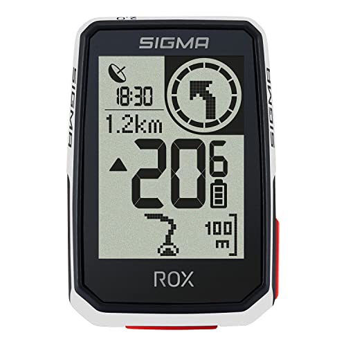 SIGMA ROX 2.0 White | Fahrradcomputer kabellos GPS & Navigation inkl. GPS Halterung | Outdoor GPS Navigation für pures Fahrvergnügen von SIGMA