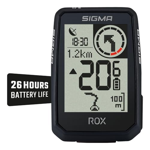 SIGMA ROX 2.0 Endurance Black | 26h Akkulaufzeit | kabelloser Fahrradcomputer | GPS und Navigation inklusive OVERCLAMP Butler |Outdoor GPS Navigation | E-Bike Kompatibel von SIGMA