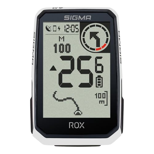 SIGMA ROX 2.0 Endurance White | 26h Akkulaufzeit | kabelloser Fahrradcomputer | GPS und Navigation inklusive OVERCLAMP Butler |Outdoor GPS Navigation | E-Bike Kompatibel von SIGMA