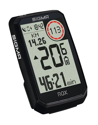 SIGMA ROX 4.0 Endurance Black Sensor Set | Fahrradcomputer kabellos GPS & Navigation inkl. Geschwindigkeits-, Herz- und Trittfrequenzsensoren & OVERCLAMP Butler | 41 h Akkulaufzeit| E-Bike kompatibel von SIGMA