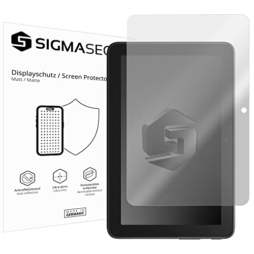 SIGMASECHS 2 x Displayschutzfolie kompatibel mit Amazon Fire 7-Tablet 12. Generation (2022) Displayfolie Schutzfolie Folie Zubehör No Reflexion MATT von SIGMASECHS