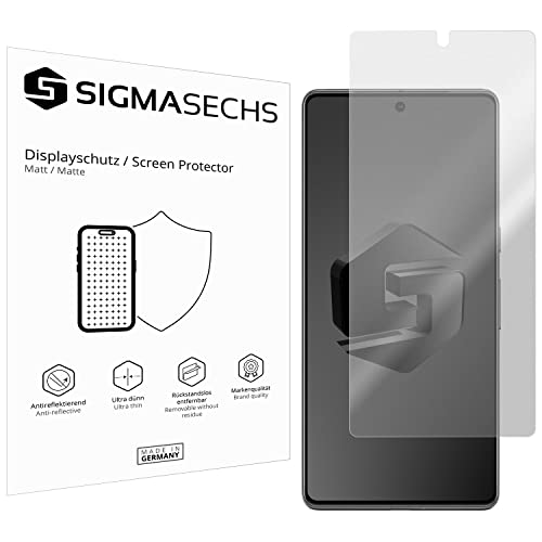 SIGMASECHS 2 x Displayschutzfolie kompatibel mit Google Pixel 7 Pro Displayfolie Schutzfolie Folie Zubehör No Reflexion MATT von SIGMASECHS