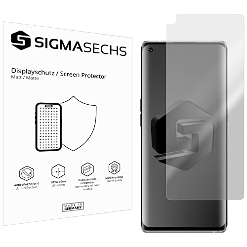SIGMASECHS 2 x Displayschutzfolie kompatibel mit OPPO Find X3 Neo (5G) Displayfolie Schutzfolie Folie Zubehör No Reflexion MATT von SIGMASECHS