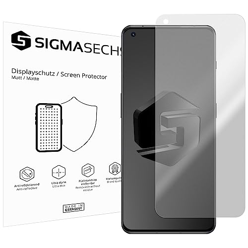 SIGMASECHS 2 x Displayschutzfolie kompatibel mit OnePlus 11 5G Displayfolie Schutzfolie Folie Zubehör No Reflexion MATT von SIGMASECHS