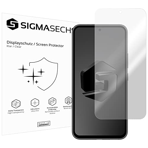 SIGMASECHS 2 x Displayschutzfolie kompatibel mit Samsung Galaxy A54 5G Displayfolie Schutzfolie Folie Zubehör Crystal Clear KLAR von SIGMASECHS