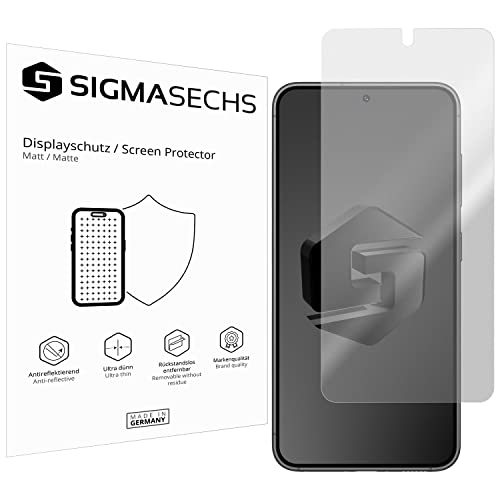 SIGMASECHS 2 x Displayschutzfolie kompatibel mit Samsung Galaxy S23 | Samsung Galaxy S22 Displayfolie Schutzfolie Folie Zubehör No Reflexion MATT von SIGMASECHS
