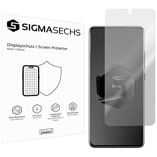 SIGMASECHS 2 x Displayschutzfolie kompatibel mit Xiaomi 12 (5G) | Xiaomi 12X (5G) Displayfolie Schutzfolie Folie Zubehör No Reflexion MATT von SIGMASECHS