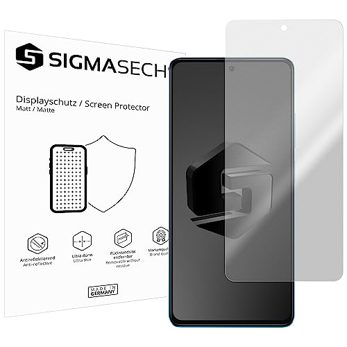 SIGMASECHS 2 x Displayschutzfolie kompatibel mit Xiaomi Poco X5 Pro 5G Displayfolie Schutzfolie Folie Zubehör No Reflexion MATT von SIGMASECHS
