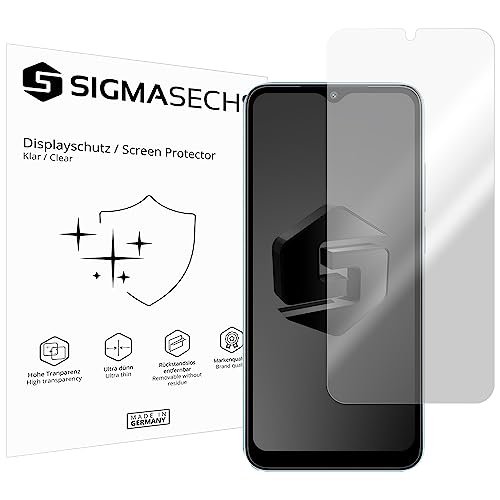 SIGMASECHS 2 x Displayschutzfolie kompatibel mit Xiaomi Redmi A1 | Redmi A2 Displayfolie Schutzfolie Folie Zubehör Crystal Clear KLAR von SIGMASECHS