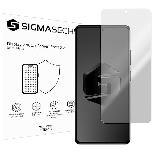 SIGMASECHS 2 x Displayschutzfolie kompatibel mit Xiaomi Redmi Note 12 5G Displayfolie Schutzfolie Folie Zubehör No Reflexion MATT von SIGMASECHS