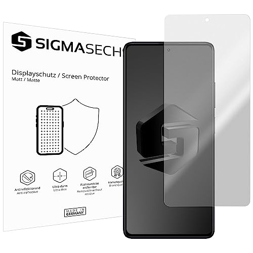SIGMASECHS 2 x Displayschutzfolie kompatibel mit Xiaomi Redmi Note 12 Pro+ 5G Displayfolie Schutzfolie Folie Zubehör No Reflexion MATT von SIGMASECHS