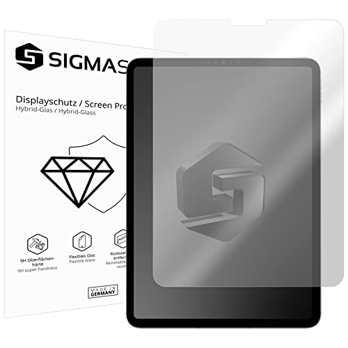 SIGMASECHS 2 x Hybridglasfolie kompatibel mit iPad Pro 11' (4. Generation | 2022) flexible Panzerglasfolie Panzerfolie Schutzfolie Folie Displayfolie KLAR von SIGMASECHS